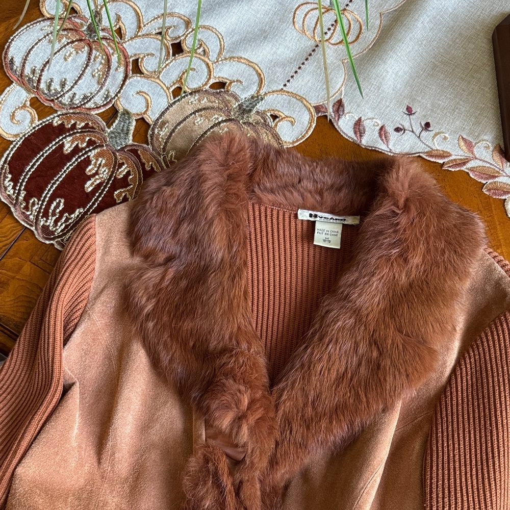 Nygard Collection Rabbit Fur Collar Jacket - Picture 10 of 14